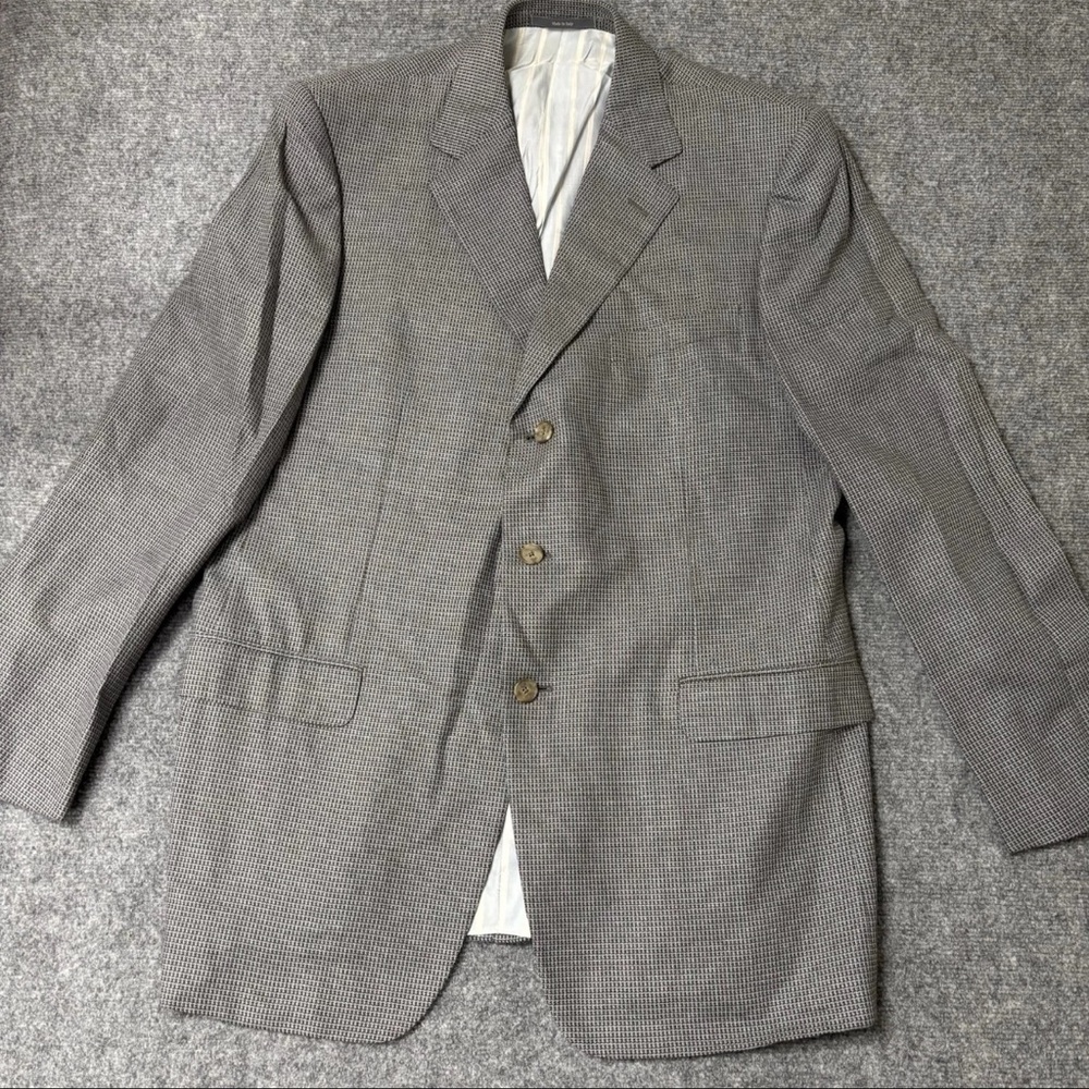Men’s Ermenegildo Zegna Grey Silk Wool Blazer Sz 56L